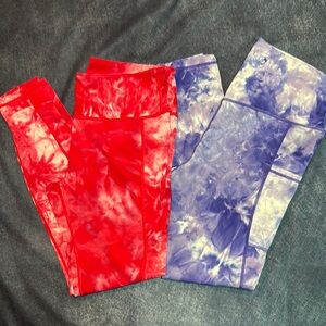 CVG Constantly Varied Gear Dye Hard Leggings Set - Red and Purple Large